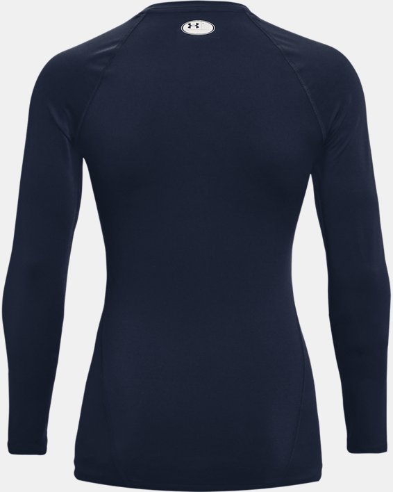Women's HeatGear® Compression Long Sleeve, Navy, pdpMainDesktop image number 5